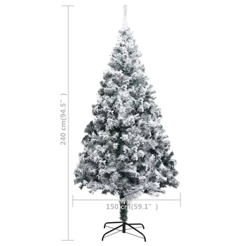 Artificial Christmas Tree Green PVC 7.9 ft tall, 4.9 ft wide