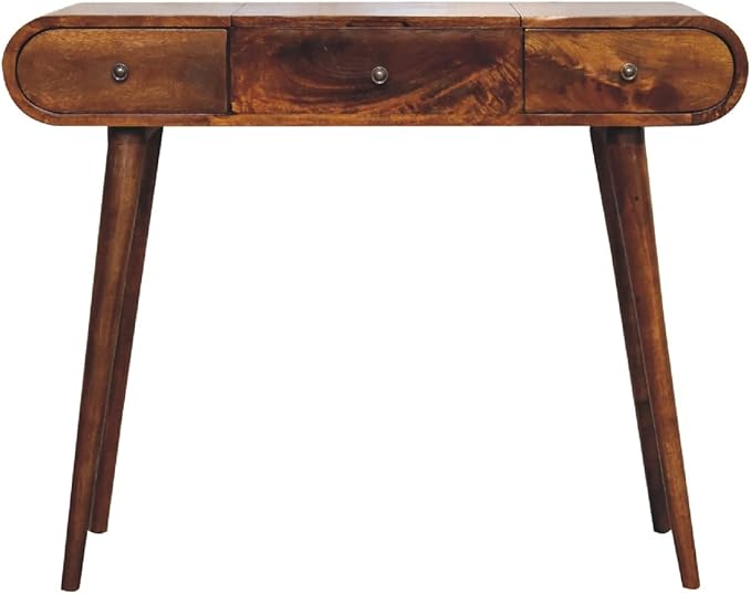 Artisan Furniture Chestnut Dressing Table with Foldable Mirror