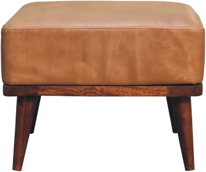 Artisan Furniture Tan Buffalo Leather Tan Footstool