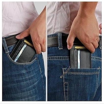Color: Brown - No Show Wallet With RFID Safe